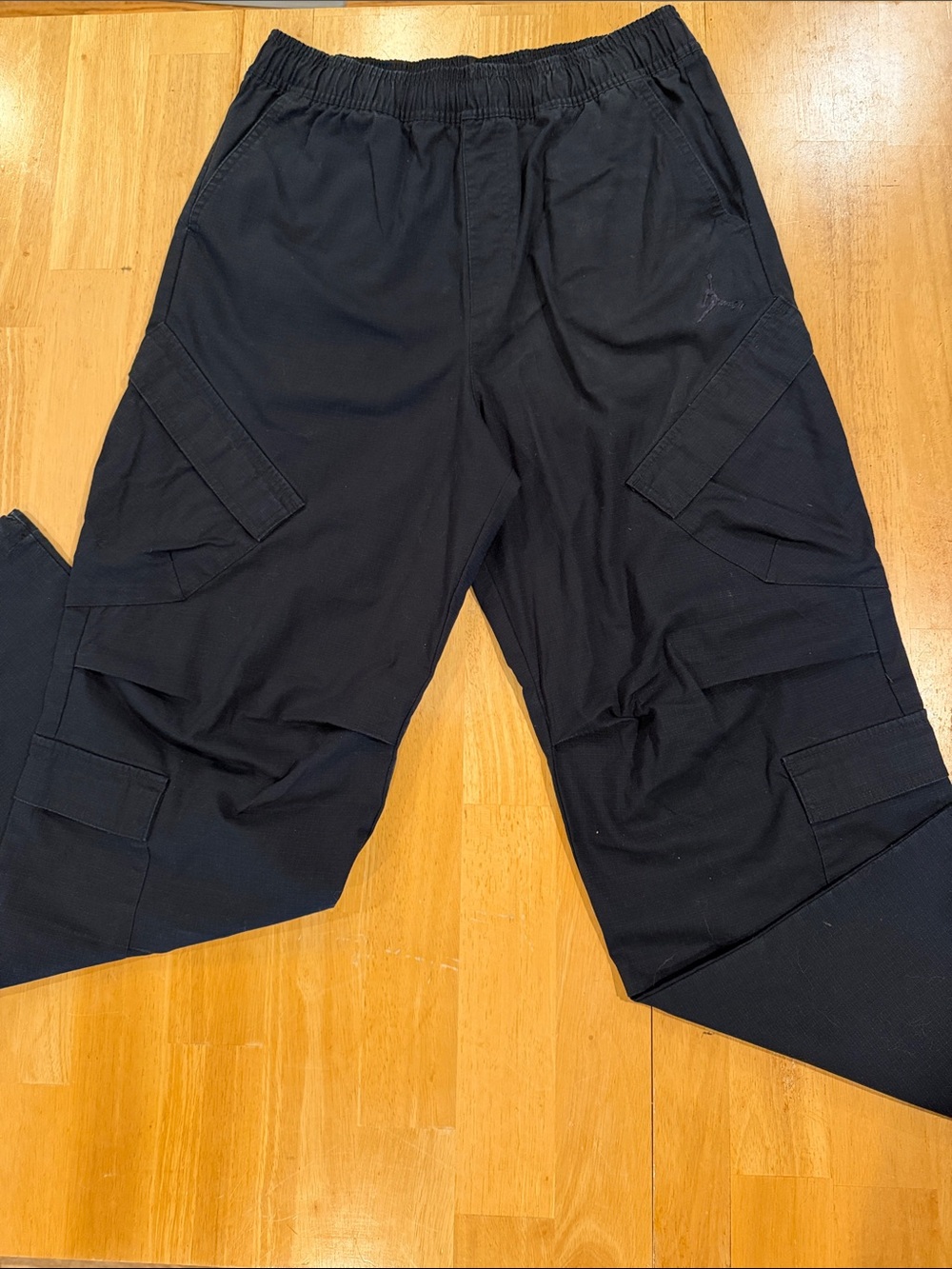 Jordan Black Men's Cargo Pants with Elastic Waist